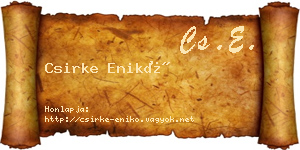 Csirke Enikő névjegykártya
