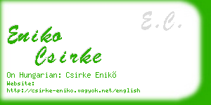 eniko csirke business card